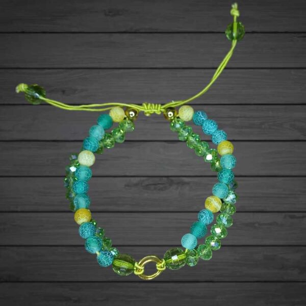 Pulseira Cristais Verdes